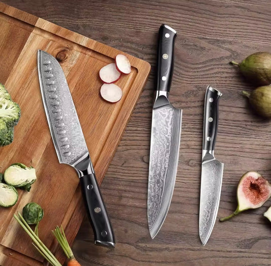 Valkyrie Cutlery (3 Piece Cutlery Set Demascus Steel)